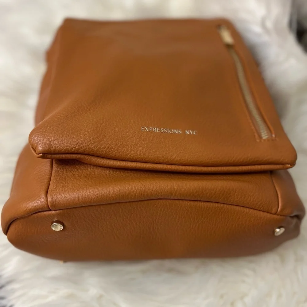 Expressions Brown Leather Men's Backpack